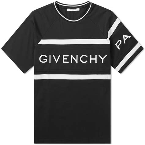 black and white raglan tee from givenchy|givenchy paris tees.